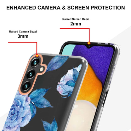 For Samsung Galaxy A13 Flowers and Plants Series IMD TPU Phone Case(Orchid Peony) by buy2fix