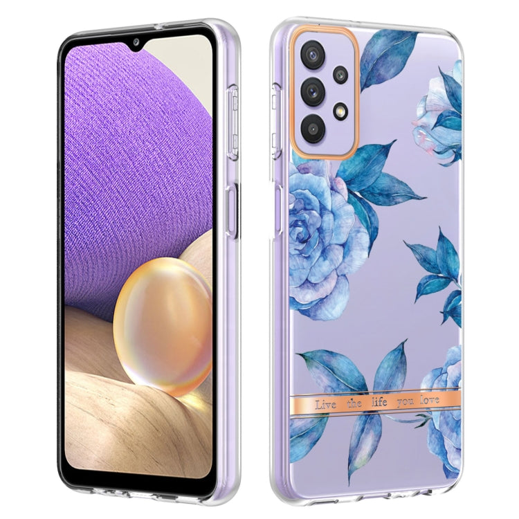 For Samsung Galaxy A32 5G Flowers and Plants Series IMD TPU Phone Case(Orchid Peony) by buy2fix