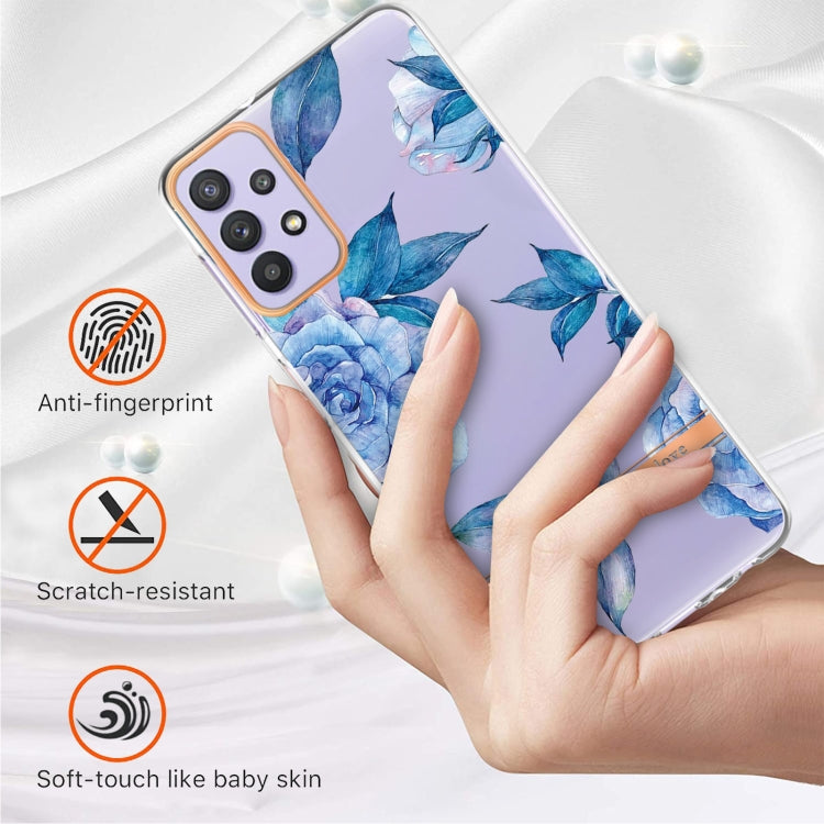 For Samsung Galaxy A32 5G Flowers and Plants Series IMD TPU Phone Case(Orchid Peony) by buy2fix