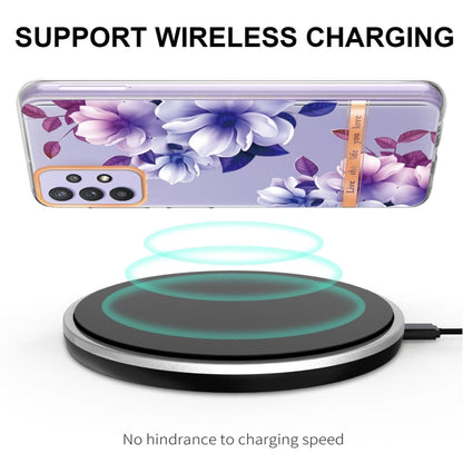 For Samsung Galaxy A32 5G Flowers and Plants Series IMD TPU Phone Case(Purple Begonia) by buy2fix