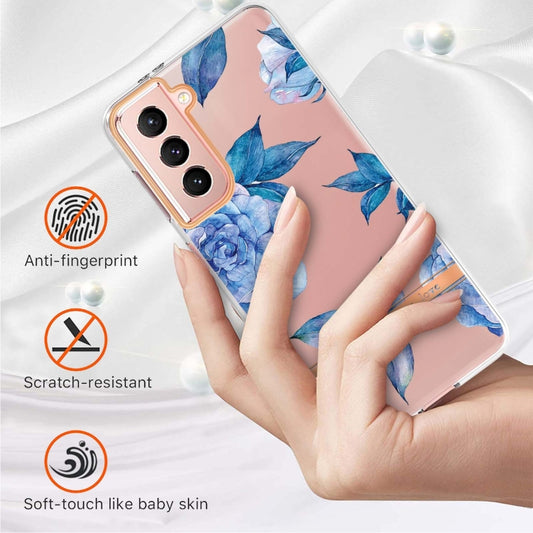 For Samsung Galaxy S21 5G Flowers and Plants Series IMD TPU Phone Case(Orchid Peony) - Galaxy S21 5G Cases by buy2fix | Online Shopping UK | buy2fix