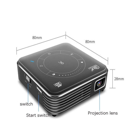 P11 854x480 DLP Smart Projector With Infrared Remote Control, Android 9.0, 4GB+32GB, US Plug - LED Projector by buy2fix | Online Shopping UK | buy2fix