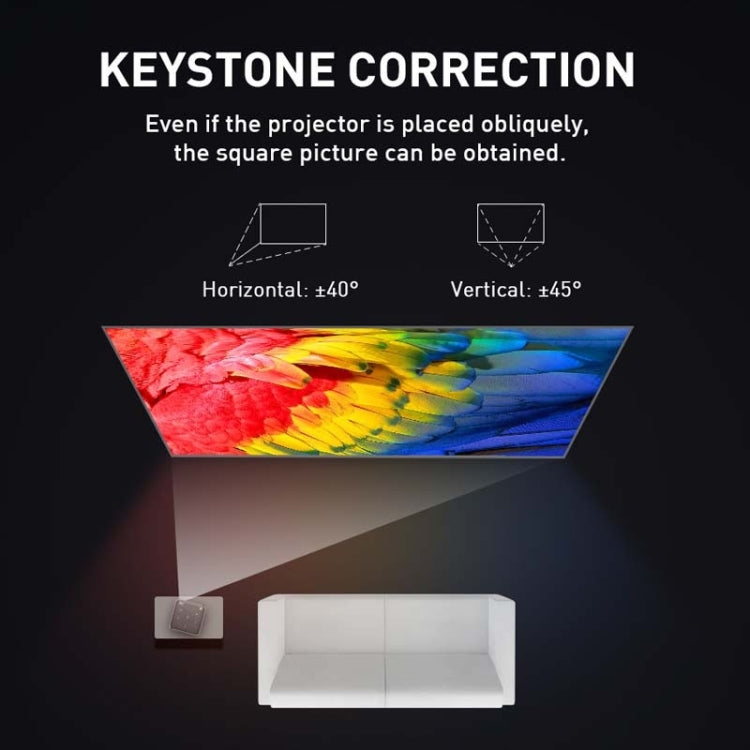 P11 854x480 DLP Smart Projector With Infrared Remote Control, Android 9.0, 4GB+32GB, US Plug - LED Projector by buy2fix | Online Shopping UK | buy2fix