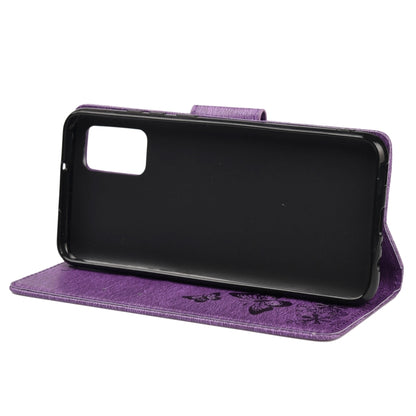For Xiaomi Redmi Note 11 5G Butterfly Embossed Horizontal Flip Leather Phone Case with Card Slot & Holder(Purple) - Xiaomi Cases by buy2fix | Online Shopping UK | buy2fix