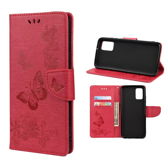 For Xiaomi Redmi Note 11 5G Butterfly Embossed Horizontal Flip Leather Phone Case with Card Slot & Holder(Red) - Xiaomi Cases by buy2fix | Online Shopping UK | buy2fix
