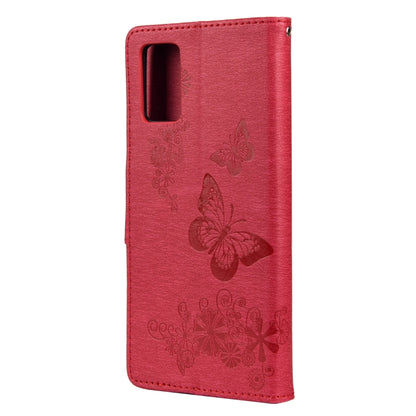 For Xiaomi Redmi Note 11 5G Butterfly Embossed Horizontal Flip Leather Phone Case with Card Slot & Holder(Red) - Xiaomi Cases by buy2fix | Online Shopping UK | buy2fix