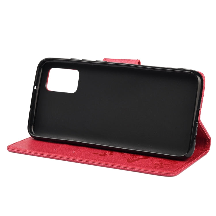 For Xiaomi Redmi Note 11 5G Butterfly Embossed Horizontal Flip Leather Phone Case with Card Slot & Holder(Red) - Xiaomi Cases by buy2fix | Online Shopping UK | buy2fix