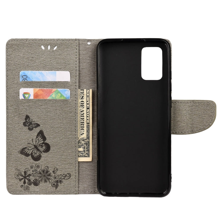 For Xiaomi Redmi Note 11 5G Butterfly Embossed Horizontal Flip Leather Phone Case with Card Slot & Holder(Grey) - Xiaomi Cases by buy2fix | Online Shopping UK | buy2fix