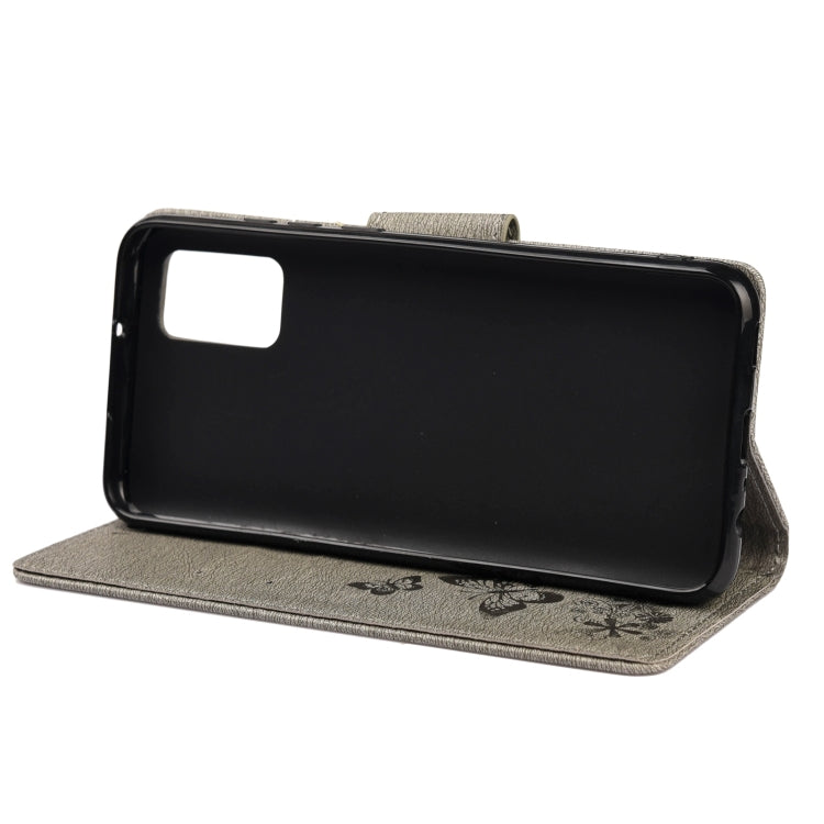 For Xiaomi Redmi Note 11 5G Butterfly Embossed Horizontal Flip Leather Phone Case with Card Slot & Holder(Grey) - Xiaomi Cases by buy2fix | Online Shopping UK | buy2fix
