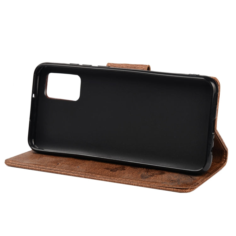 For Xiaomi Redmi Note 11 5G Butterfly Embossed Horizontal Flip Leather Phone Case with Card Slot & Holder(Brown) - Xiaomi Cases by buy2fix | Online Shopping UK | buy2fix