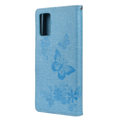 For Xiaomi Redmi Note 11 5G Butterfly Embossed Horizontal Flip Leather Phone Case with Card Slot & Holder(Blue) - Xiaomi Cases by buy2fix | Online Shopping UK | buy2fix