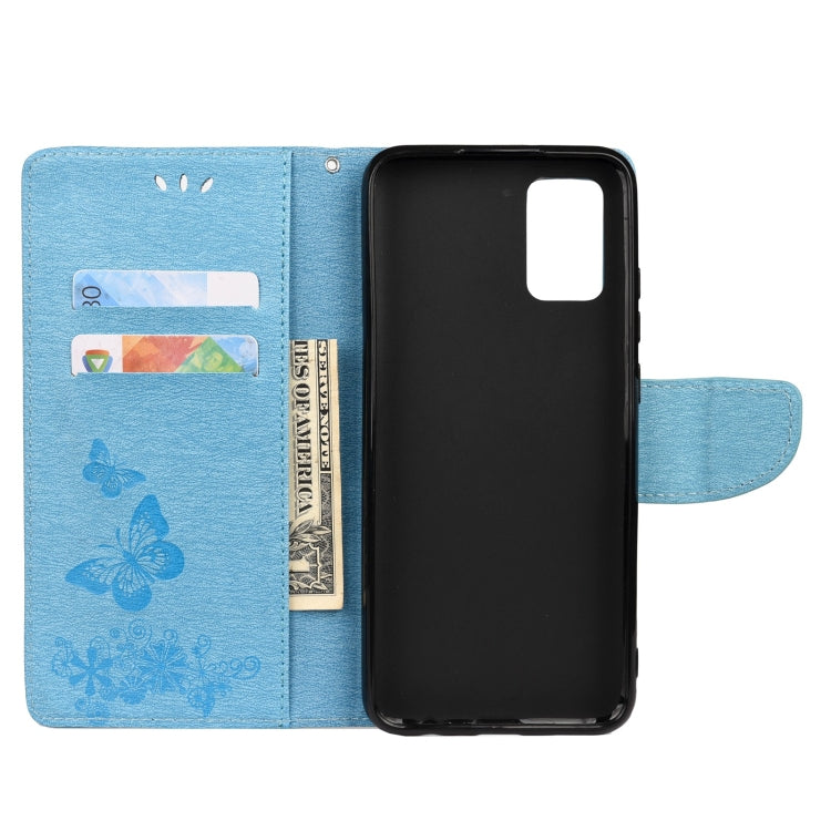 For Xiaomi Redmi Note 11 5G Butterfly Embossed Horizontal Flip Leather Phone Case with Card Slot & Holder(Blue) - Xiaomi Cases by buy2fix | Online Shopping UK | buy2fix