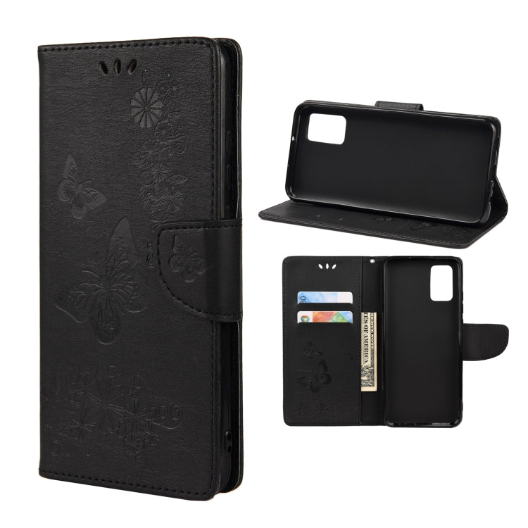 For Xiaomi Redmi Note 11 5G Butterfly Embossed Horizontal Flip Leather Phone Case with Card Slot & Holder(Black) - Xiaomi Cases by buy2fix | Online Shopping UK | buy2fix