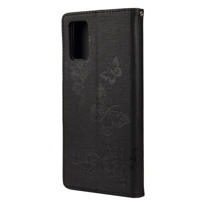 For Xiaomi Redmi Note 11 5G Butterfly Embossed Horizontal Flip Leather Phone Case with Card Slot & Holder(Black) - Xiaomi Cases by buy2fix | Online Shopping UK | buy2fix