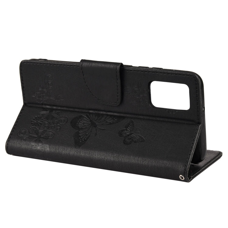 For Xiaomi Redmi Note 11 5G Butterfly Embossed Horizontal Flip Leather Phone Case with Card Slot & Holder(Black) - Xiaomi Cases by buy2fix | Online Shopping UK | buy2fix