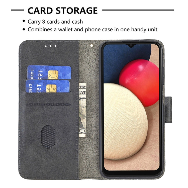 For Samsung Galaxy A03s 166mm Matching Color Leather Phone Case(Black) by buy2fix