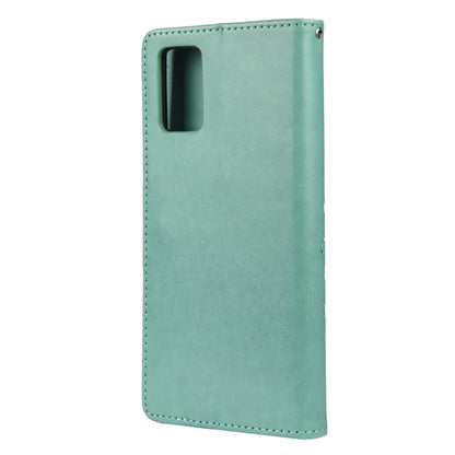 For Xiaomi Redmi Note 11 Pro Butterfly Flower Pattern Horizontal Flip Leather Phone Case with Card Slot & Holder(Green) - Xiaomi Cases by buy2fix | Online Shopping UK | buy2fix