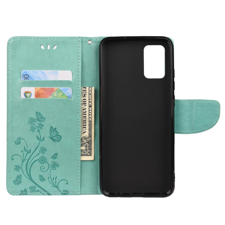 For Xiaomi Redmi Note 11 Pro Butterfly Flower Pattern Horizontal Flip Leather Phone Case with Card Slot & Holder(Green) - Xiaomi Cases by buy2fix | Online Shopping UK | buy2fix