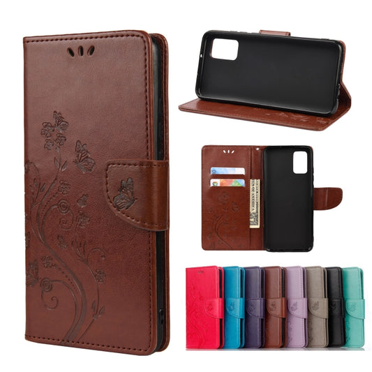For Xiaomi Redmi Note 11 Pro Butterfly Flower Pattern Horizontal Flip Leather Phone Case with Card Slot & Holder(Brown) - Xiaomi Cases by buy2fix | Online Shopping UK | buy2fix