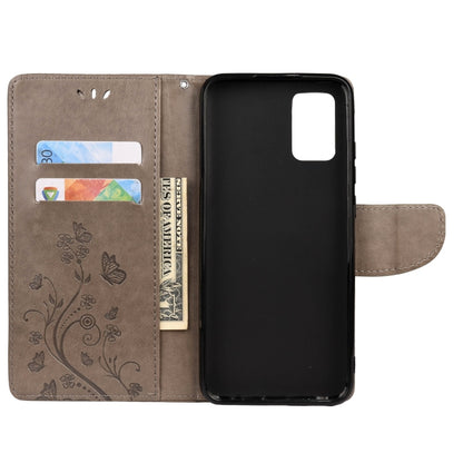 For Xiaomi Redmi Note 11 Pro Butterfly Flower Pattern Horizontal Flip Leather Phone Case with Card Slot & Holder(Grey) - Xiaomi Cases by buy2fix | Online Shopping UK | buy2fix