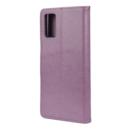 For Xiaomi Redmi Note 11 Pro Butterfly Flower Pattern Horizontal Flip Leather Phone Case with Card Slot & Holder(Light Purple) - Xiaomi Cases by buy2fix | Online Shopping UK | buy2fix