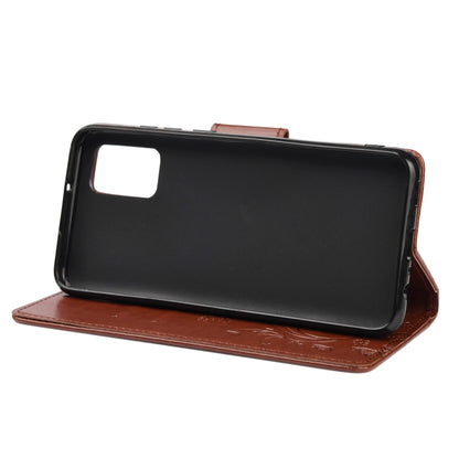 For Xiaomi Redmi Note 11 Butterfly Flower Pattern Horizontal Flip Leather Phone Case with Card Slot & Holder(Brown) - Xiaomi Cases by buy2fix | Online Shopping UK | buy2fix