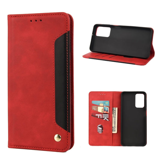 For Xiaomi Redmi Note 11 Pro Skin Feel Splicing Leather Phone Case(Red) - Xiaomi Cases by buy2fix | Online Shopping UK | buy2fix