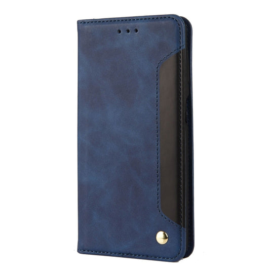 For Xiaomi Redmi Note 11 Skin Feel Splicing Leather Phone Case(Blue) - Xiaomi Cases by buy2fix | Online Shopping UK | buy2fix