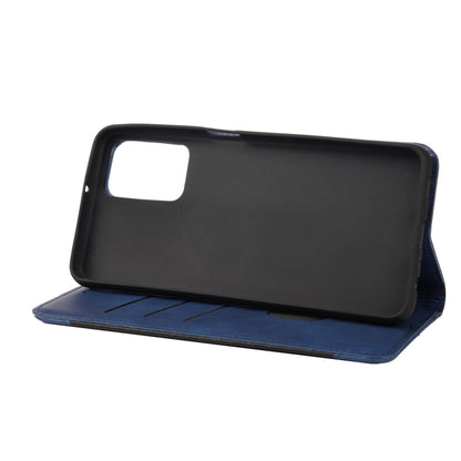 For Xiaomi Redmi Note 11 Skin Feel Splicing Leather Phone Case(Blue) - Xiaomi Cases by buy2fix | Online Shopping UK | buy2fix