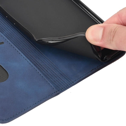 For Xiaomi Redmi Note 11 Skin Feel Splicing Leather Phone Case(Blue) - Xiaomi Cases by buy2fix | Online Shopping UK | buy2fix
