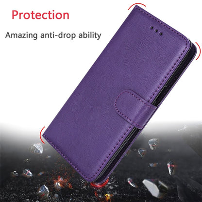 For Huawei Mate 20 Lite Solid Color Horizontal Flip Protective Case with Holder & Card Slots & Wallet & Photo Frame & Lanyard(Purple) - Huawei Cases by buy2fix | Online Shopping UK | buy2fix