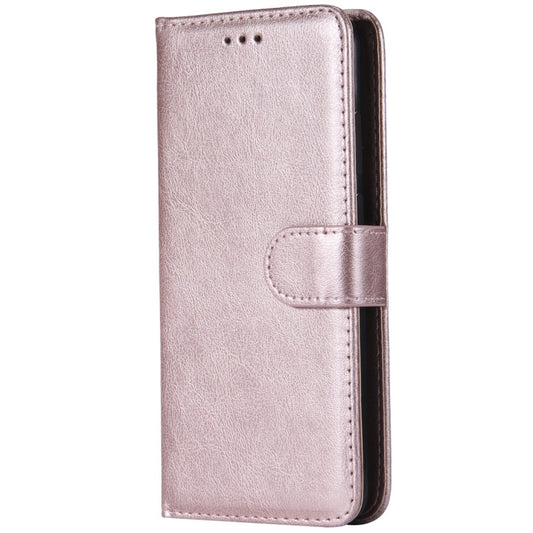 For Huawei P20 Solid Color Horizontal Flip Protective Case with Holder & Card Slots & Wallet & Photo Frame & Lanyard(Rose Gold) - Huawei Cases by buy2fix | Online Shopping UK | buy2fix