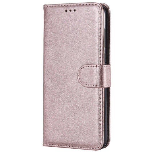 For Huawei P Smart / Enjoy 7s Solid Color Horizontal Flip Protective Case with Holder & Card Slots & Wallet & Photo Frame & Lanyard(Rose Gold) - Huawei Cases by buy2fix | Online Shopping UK | buy2fix