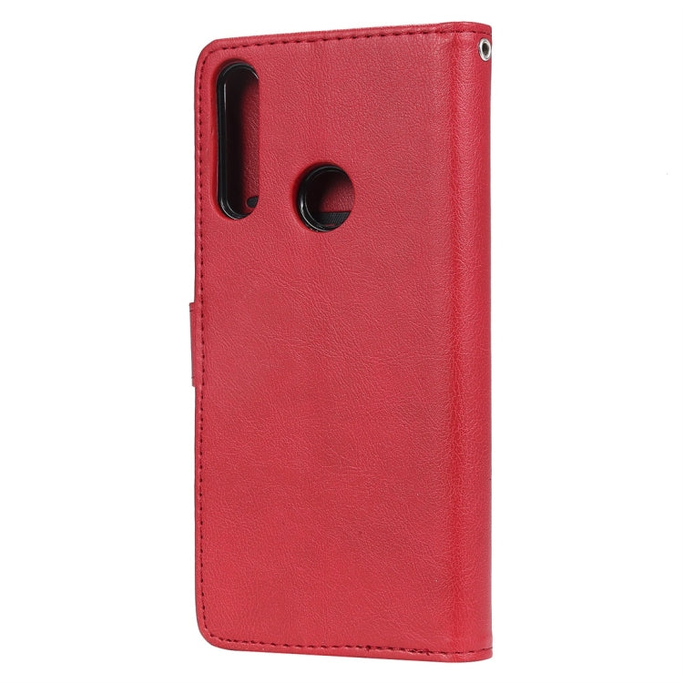 For Huawei P Smart Z / Y9 Prime (2019) Solid Color Horizontal Flip Protective Case with Holder & Card Slots & Wallet & Photo Frame & Lanyard(Red) - Huawei Cases by buy2fix | Online Shopping UK | buy2fix