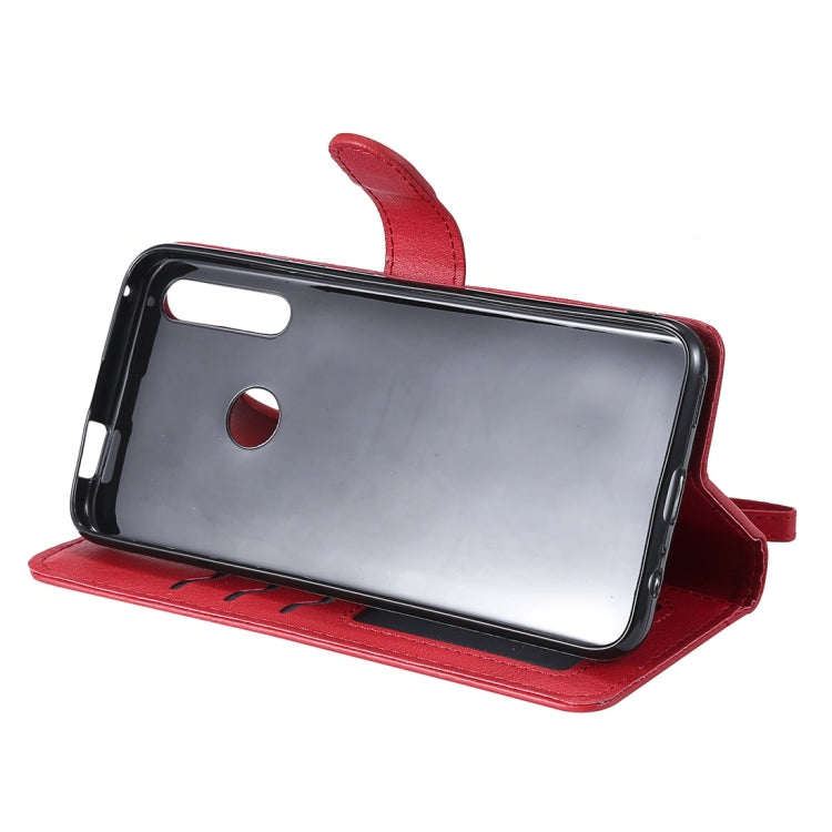 For Huawei P Smart Z / Y9 Prime (2019) Solid Color Horizontal Flip Protective Case with Holder & Card Slots & Wallet & Photo Frame & Lanyard(Red) - Huawei Cases by buy2fix | Online Shopping UK | buy2fix