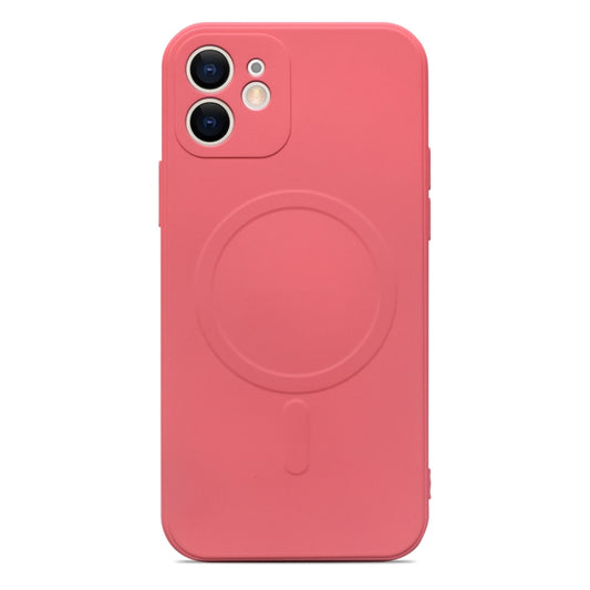 For iPhone 12 mini Liquid Silicone Full Coverage Magsafe Phone Case (Red) - iPhone 12 mini Cases by buy2fix | Online Shopping UK | buy2fix