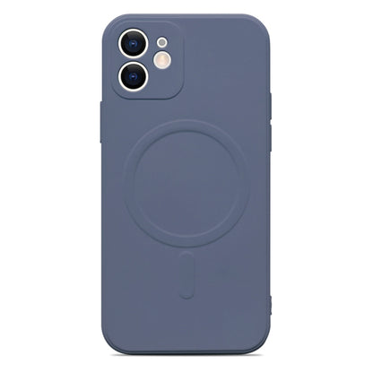For iPhone 12 Liquid Silicone Full Coverage Magsafe Phone Case(Grey) - iPhone 12 / 12 Pro Cases by buy2fix | Online Shopping UK | buy2fix
