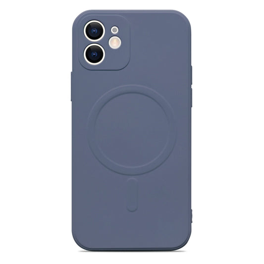 For iPhone 12 Liquid Silicone Full Coverage Magsafe Phone Case(Grey) - iPhone 12 / 12 Pro Cases by buy2fix | Online Shopping UK | buy2fix