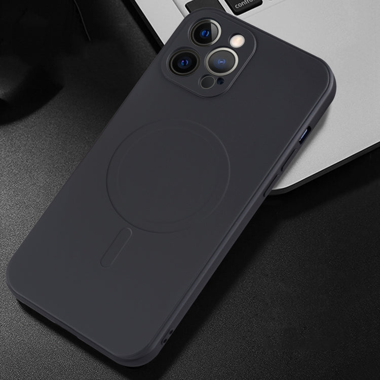 For iPhone 11 Liquid Silicone Full Coverage Magsafe Phone Case (Black) - iPhone 11 Cases by buy2fix | Online Shopping UK | buy2fix