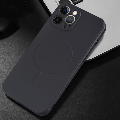 For iPhone 11 Liquid Silicone Full Coverage Magsafe Phone Case (Black) - iPhone 11 Cases by buy2fix | Online Shopping UK | buy2fix