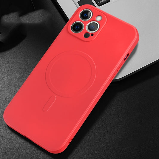 For iPhone 11 Liquid Silicone Full Coverage Magsafe Phone Case (Dark Red) - iPhone 11 Cases by buy2fix | Online Shopping UK | buy2fix