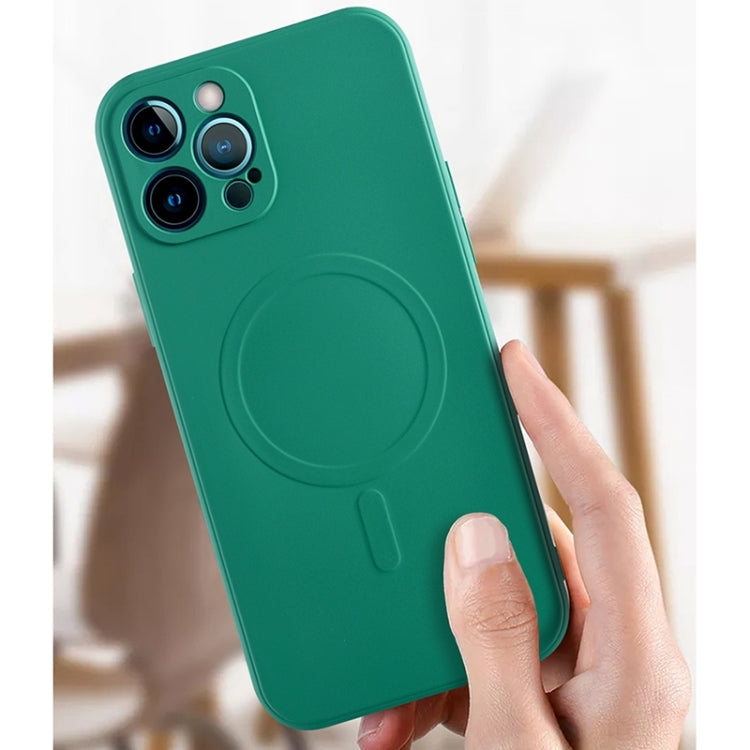 For iPhone 11 Liquid Silicone Full Coverage Magsafe Phone Case (Blue) - iPhone 11 Cases by buy2fix | Online Shopping UK | buy2fix