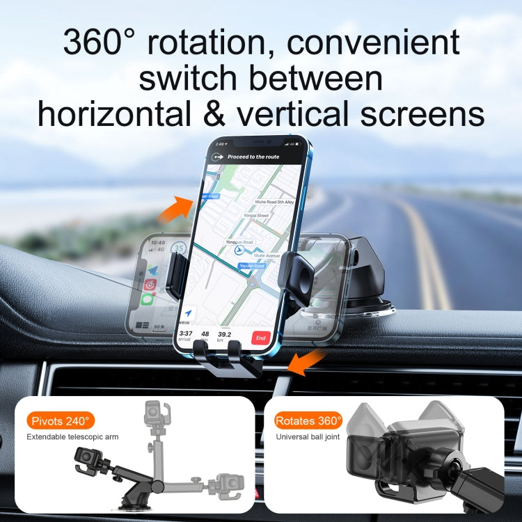 JOYROOM JR-ZS283 Dash Board Car Phone Holder(Black) - Universal Car Holders by JOYROOM | Online Shopping UK | buy2fix