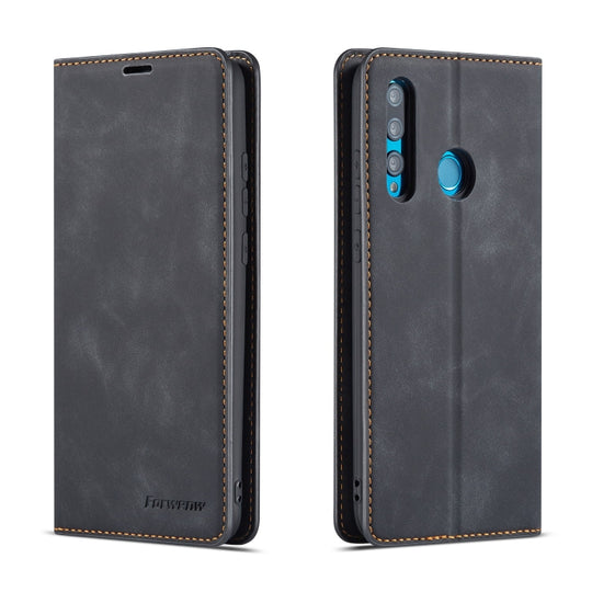 For Huawei P Smart+ (2019) Forwenw Dream Series Oil Edge Strong Magnetism Horizontal Flip Leather Case with Holder & Card Slots & Wallet & Photo Frame(Black)