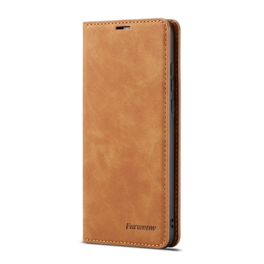 For Huawei P30 Lite Forwenw Dream Series Oil Edge Strong Magnetism Horizontal Flip Leather Case with Holder & Card Slots & Wallet & Photo Frame(Brown) - Huawei Cases by Forwenw | Online Shopping UK | buy2fix
