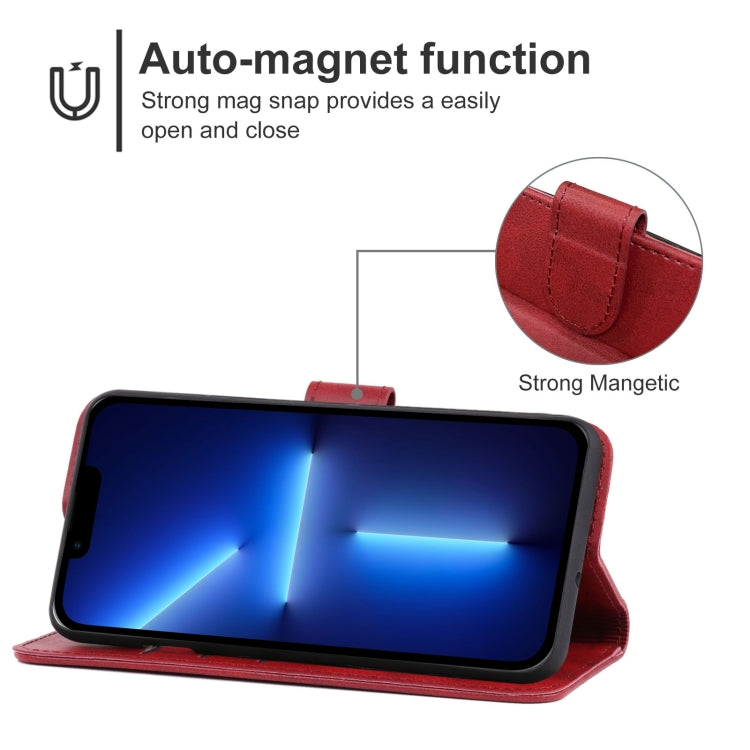 For iPhone 13 Pro Leather Phone Case (Red) - iPhone 13 Pro Cases by buy2fix | Online Shopping UK | buy2fix