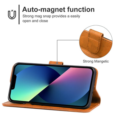 For iPhone 13 mini Leather Phone Case (Brown) - iPhone 13 mini Cases by buy2fix | Online Shopping UK | buy2fix
