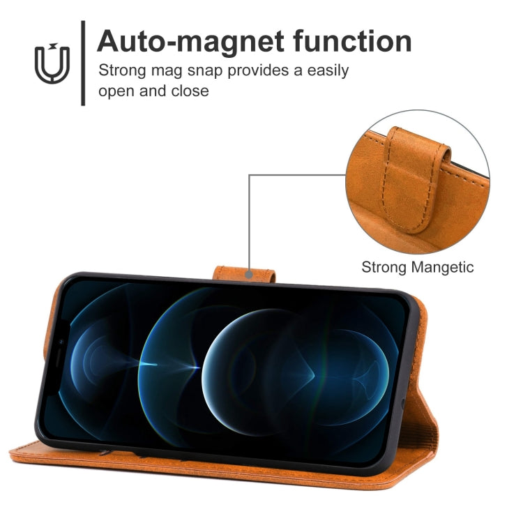 For iPhone 12 Pro Max Leather Phone Case(Brown) - iPhone 12 Pro Max Cases by buy2fix | Online Shopping UK | buy2fix