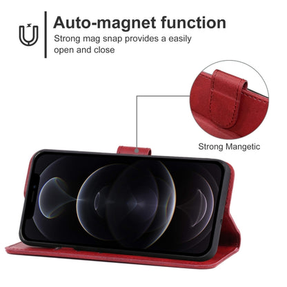 For iPhone 12 Pro Leather Phone Case(Red) - iPhone 12 / 12 Pro Cases by buy2fix | Online Shopping UK | buy2fix