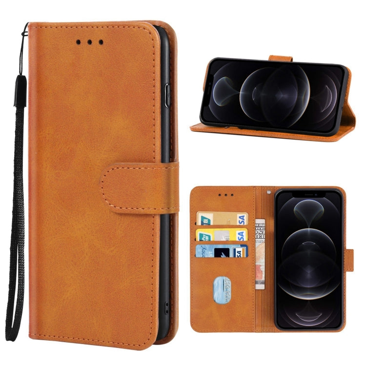 For iPhone 12 Pro Leather Phone Case(Brown) - iPhone 12 / 12 Pro Cases by buy2fix | Online Shopping UK | buy2fix